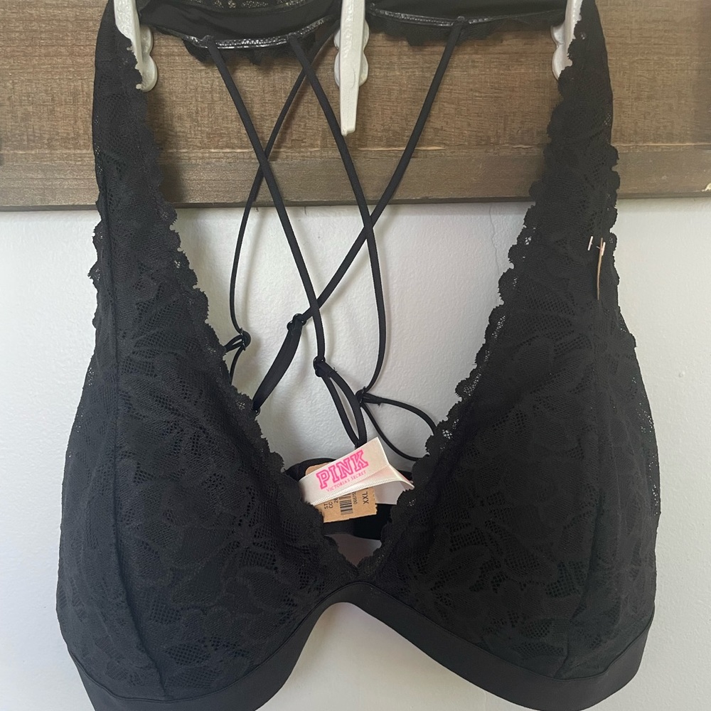 NWT VS PINK lace halter bralette